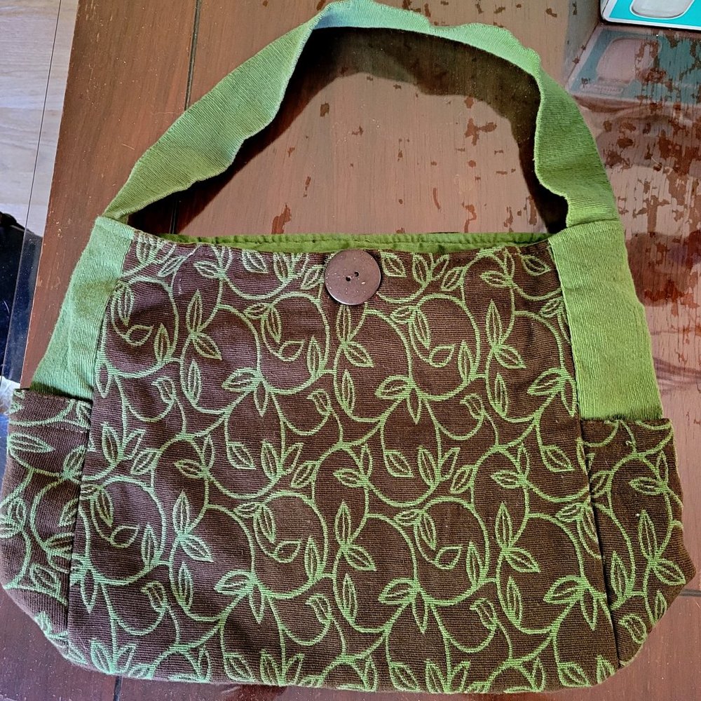Original Good Green and Brown Hobo Bag
